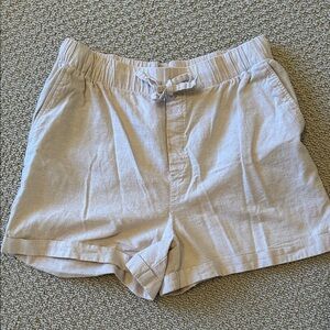 Uniqlo Women's High Waist Cream Shorts